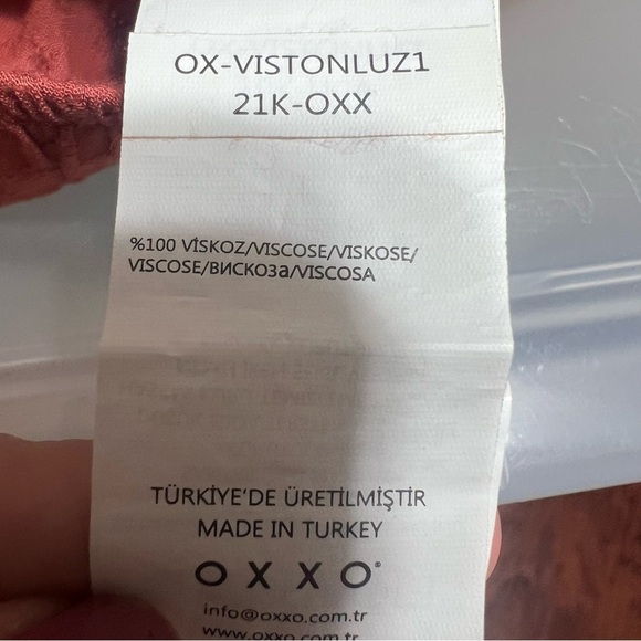 OXXO Burnt Orange Crepe Bell Sleeve Shirt Top Terra Rosa Coastal Cowgirl Sz Med - Picture 10 of 12